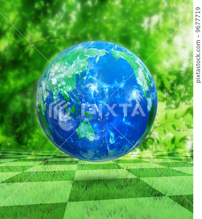 陽光穿過太陽的干淨地球 陽光穿過太陽的干淨地球 9677719