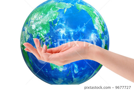 Beautiful Earth Beyond the Hand 9677727
