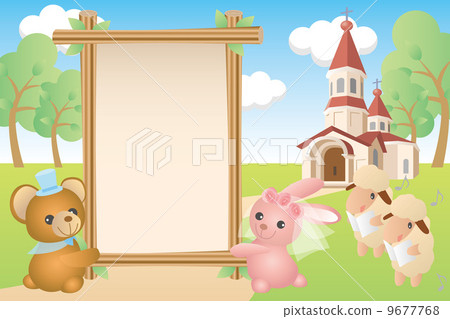 Bear and rabbit wedding ceremony 9677768