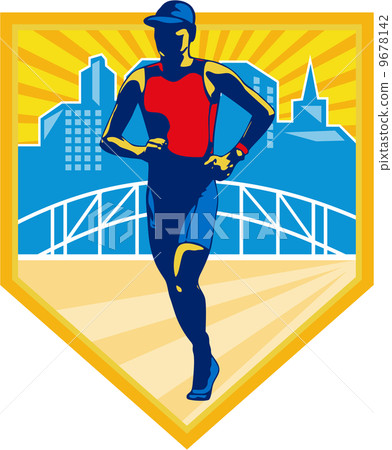Triathlete Marathon Runner Retro 9678142