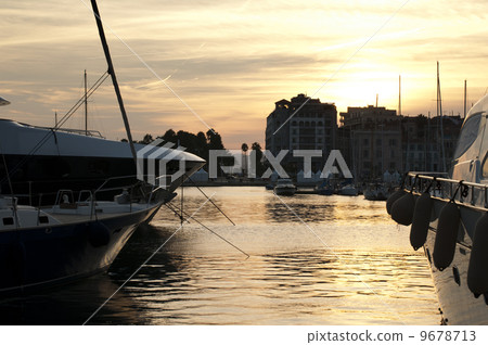 Yachts moored in Cannes 9678713