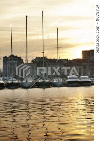 Yachts moored in Cannes Yachts moored in Cannes 9678714