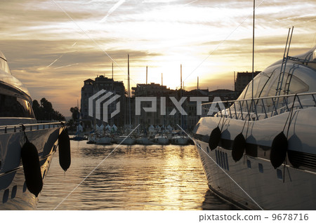 Yachts moored in Cannes 9678716