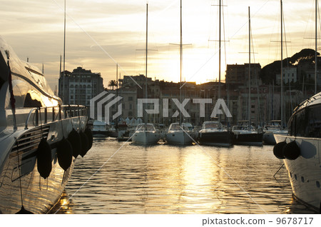 Yachts moored in Cannes 9678717