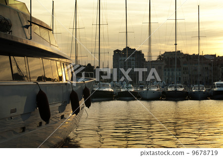 Yachts moored in Cannes 9678719