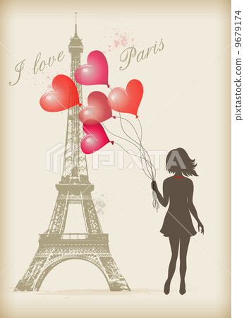 Girl with red balloons Girl with red balloons 9679174