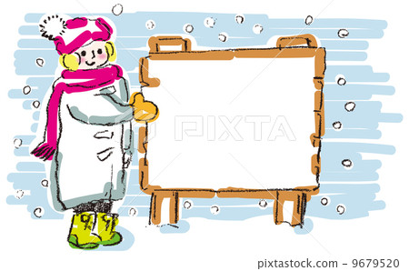 人們和雪中的跡象 9679520