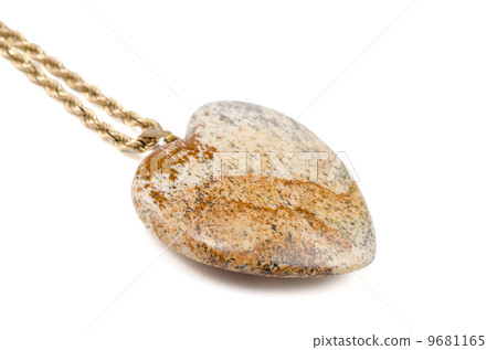 Picture jasper heart with golden chain Picture jasper heart with golden chain 9681165