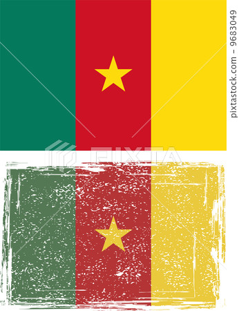 Cameroonian grunge flag. Vector 9683049