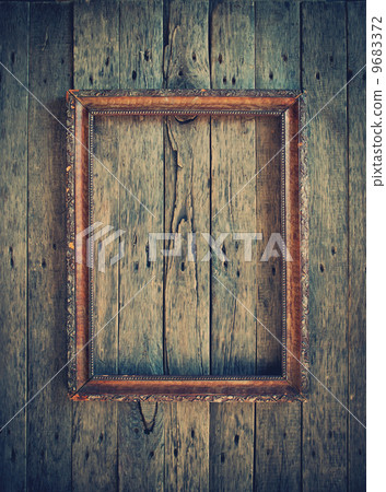 Old Vintage Frame on the wooden wall, toned Old Vintage Frame on the wooden wall, toned 9683372