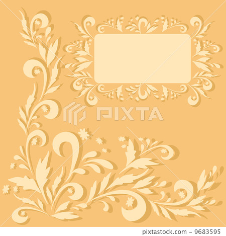 Background, flowers and frame 9683595