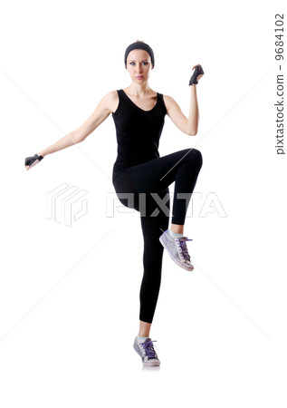 Young female doing exercises Young female doing exercises 9684102