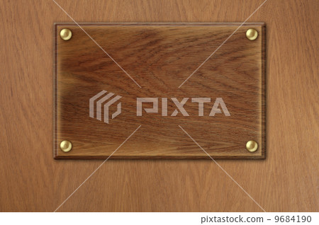 old wood plate over wooden texture background 9684190