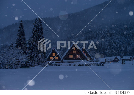 Shirakawago of snowfall Shirakawago of snowfall 9684374