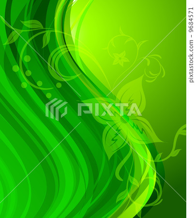 Background in green color with flower Background in green color with flower 9684571