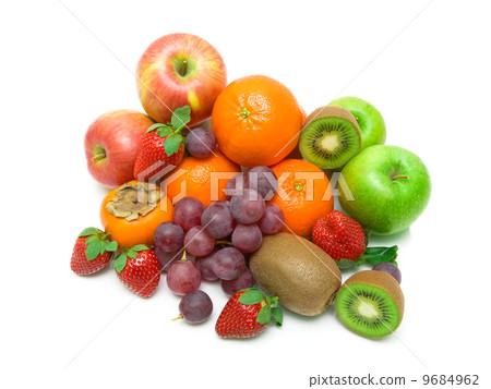 fresh juicy fruits on white background fresh juicy fruits on white background 9684962