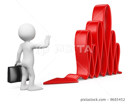 3D white people. Determination in business 9685452