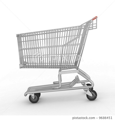 Empty shopping cart isolated on white background - Stock Illustration ...
