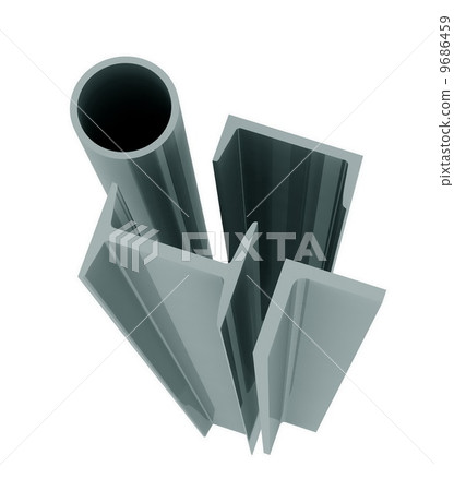 high technology background - aluminum profiles 9686459