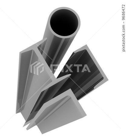 High technology background - aluminum profiles 9686472