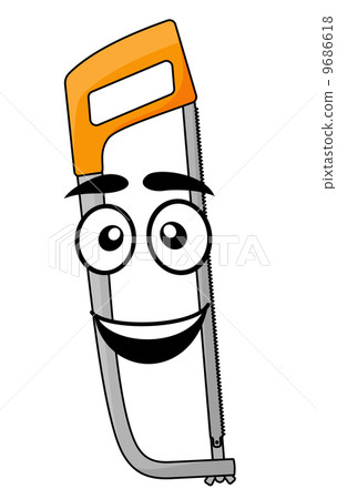 Cartoon hand saw or hacksaw 9686618