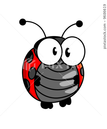 Smiling happy little ladybug or ladybird Smiling happy little ladybug or ladybird 9686619