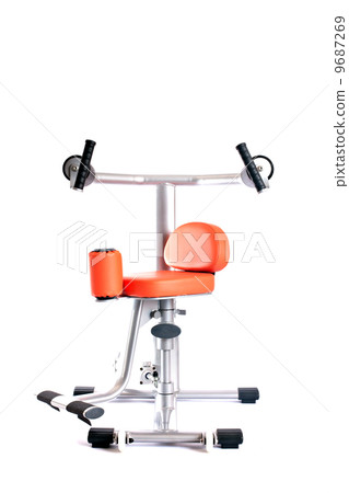 Modern hydraulic simulator isolated on white 9687269