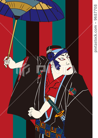 Ichikawa Daniro例證的Toyohara Shimonori Shimroku例證 Ichikawa Daniro例證的Toyohara Shimonori Shimroku例證 9687708