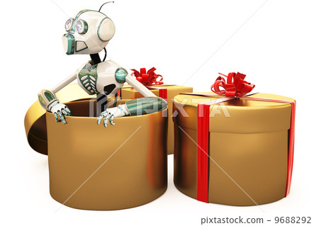 robot and gift robot and gift 9688292