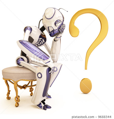 robot and question - Stock Illustration [9688344] - PIXTA