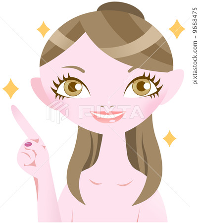 Beauty female pointing Beauty female pointing 9688475