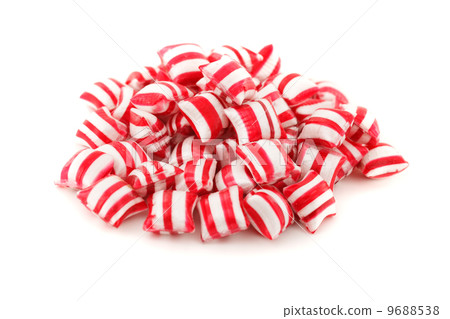 striped candy on white background striped candy on white background 9688538