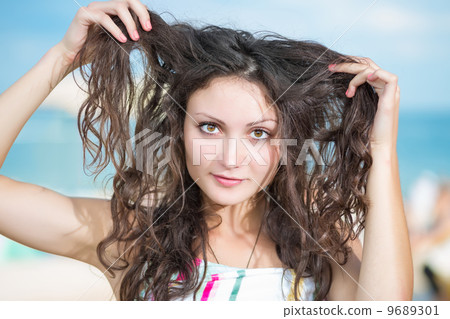 Portrait of playful young lady Portrait of playful young lady 9689301