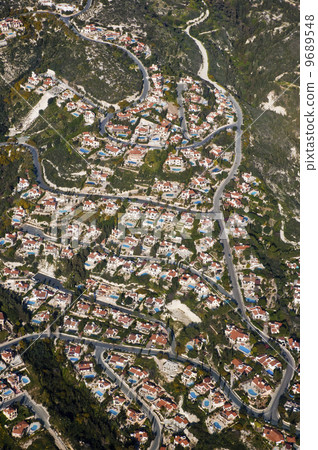 Aerial view of residential area Aerial view of residential area 9689548