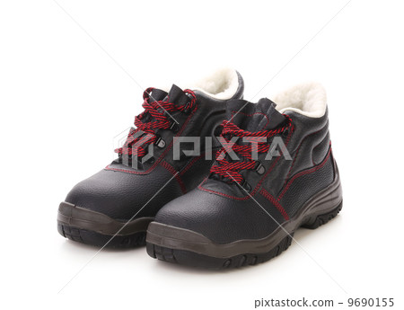 Black man's boots with red lace. 9690155