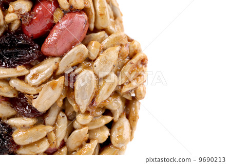 Round candied seeds and nuts. Round candied seeds and nuts. 9690213
