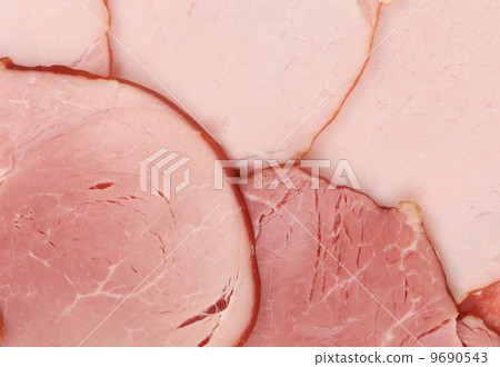 Close up of sausage and ham. 9690543