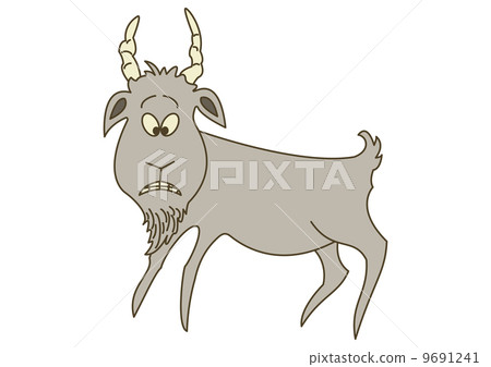 Sad grey goat 9691241
