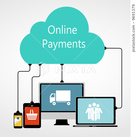Online Payments Flat Concept Vector Illustration Online Payments Flat Concept Vector Illustration 9691379
