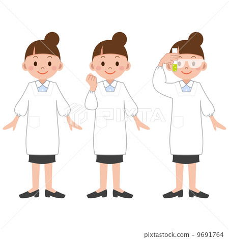 Researcher wearing cooking clothes Researcher wearing cooking clothes 9691764