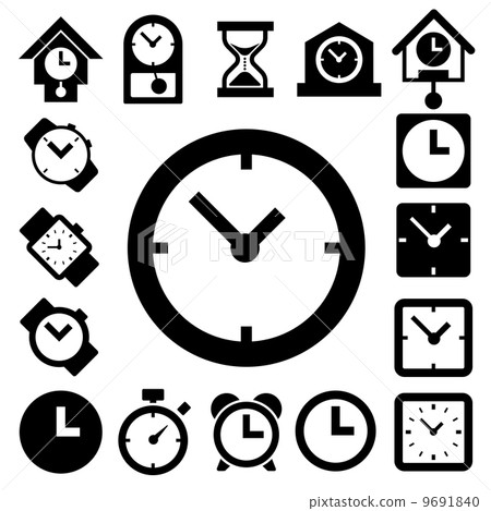 Clocks and time icons set Clocks and time icons set 9691840
