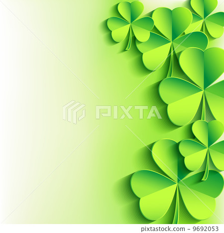 St. Patrick's day background with green leaf clover St. Patrick's day background with green leaf clover 9692053