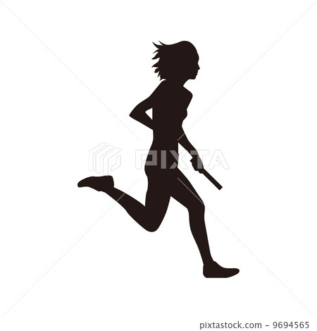 接力比賽運動員剪影運動 9694565