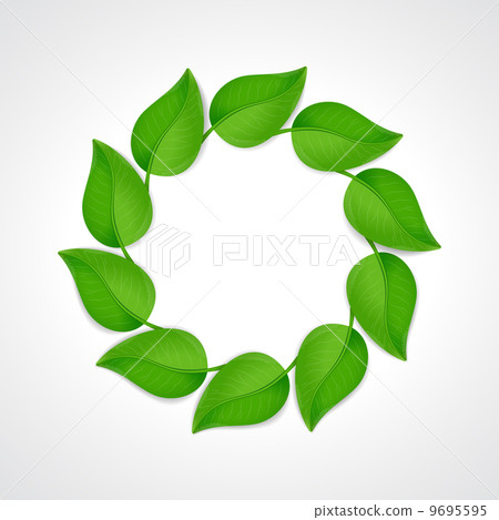 Green leaves border Green leaves border 9695595