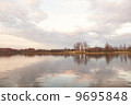 Evening view of Mizumoto Park in winter 9695848