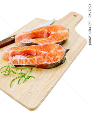 Trout with a knife and rosemary 9695893