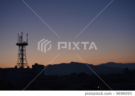 One morning with a radio tower One morning with a radio tower 9696093