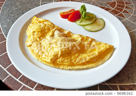 Omelette with tomatoes and cucumbers Omelette with tomatoes and cucumbers 9696162