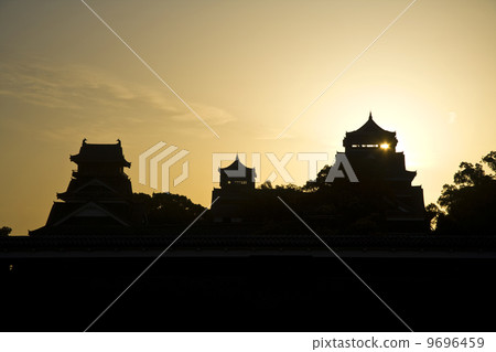 熊本城堡日落 9696459
