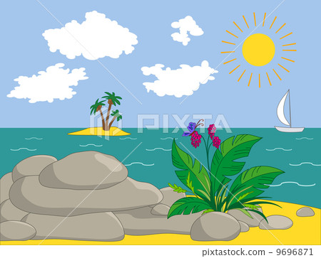 Landscape, ocean shore 9696871